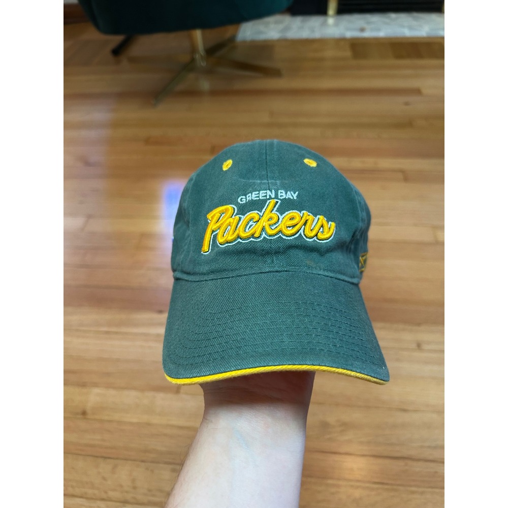 Reebok Green Bay Packers NFL On Field Hat Adjustable Green Yellow Cotton Cap